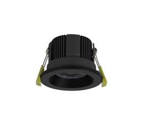 DM200673  Beck 11 FR; 11W; IP65 Matt Black LED Recessed Angled Downlight; Cut Out 68mm; 2700K; PLUG IN DRIVER INCLUDED; 3yrs Warranty